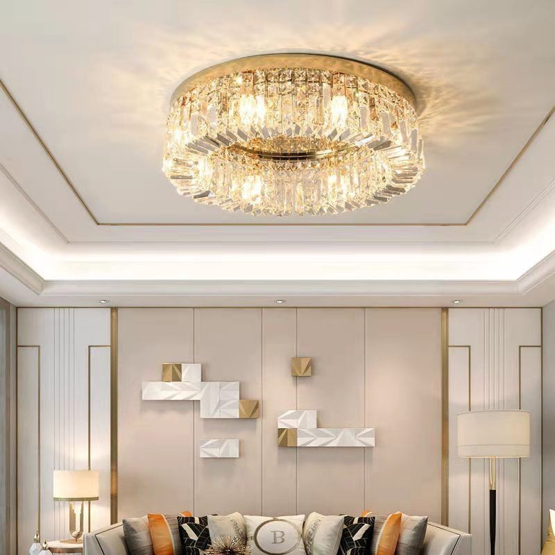 Modern Elegant Ceiling Light Flush Mount Crystal Ceiling Lamp