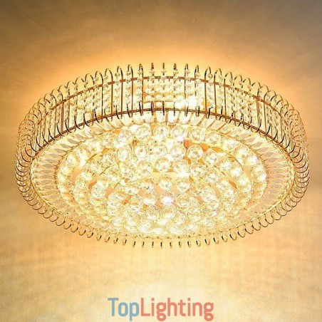 European Style Flush Mount Round Crystal Ceiling Light European Style Flush Mount Round Crystal Ceiling Light