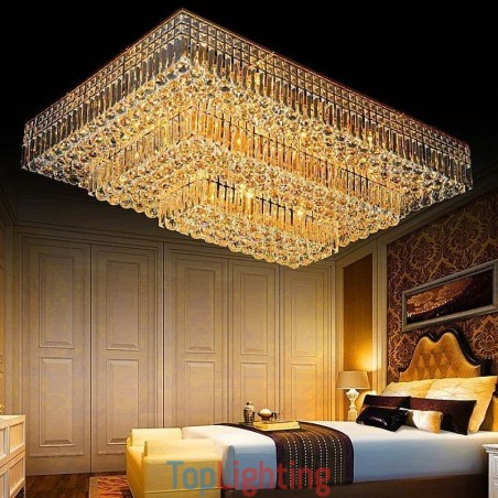 Modern Flush Mount Three Tiers Crystal Chandelier Modern Flush Mount Three Tiers Crystal Chandelier