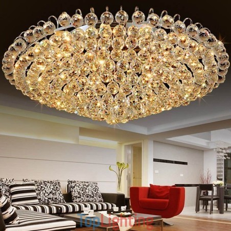 European Style Crystal Flush Mount Round Shape Ceiling Light European Style Crystal Flush Mount Round Shape Ceiling Light