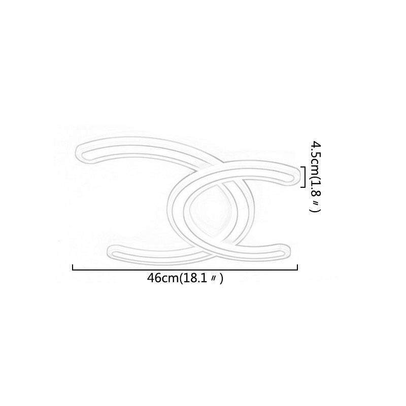Modern Simple Flush Mount Letter C Acrylic Ceiling Light