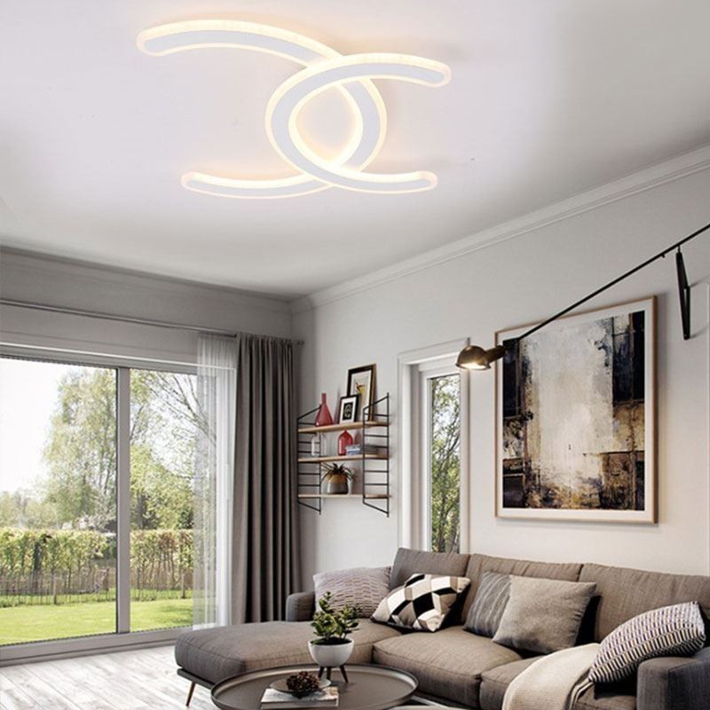 Modern Simple Flush Mount Letter C Acrylic Ceiling Light