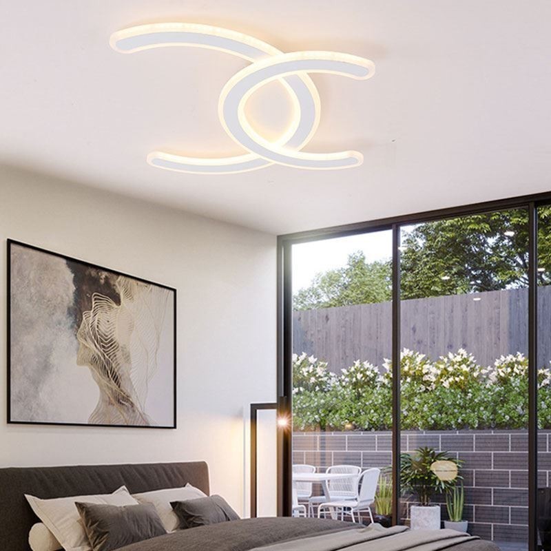 Modern Simple Flush Mount Letter C Acrylic Ceiling Light