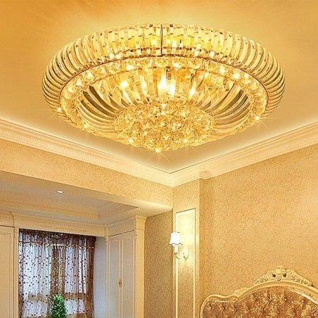 Modern Simple Flush Mounted Crystal Round Lighting Modern Simple Flush Mounted Crystal Round Lighting