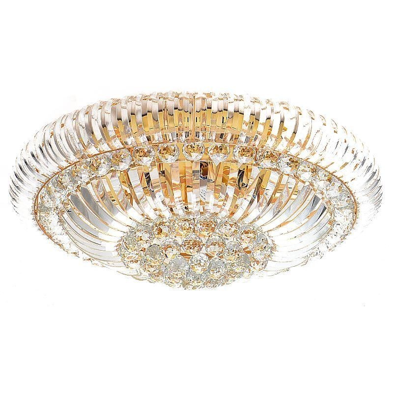 Modern Simple Flush Mounted Crystal Round Lighting