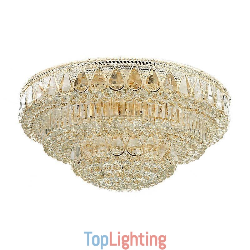 Luxury Flush Mount Crystal Ceiling Light Round Light