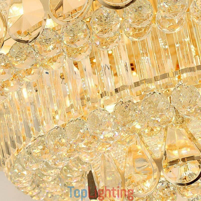 Luxury Flush Mount Crystal Ceiling Light Round Light