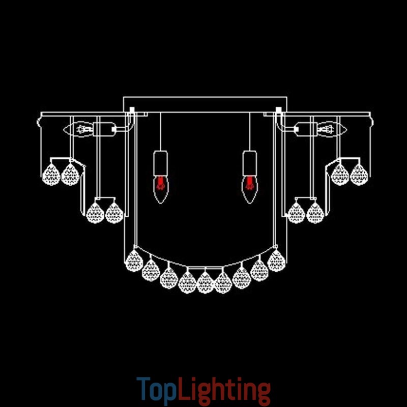 Luxury Flush Mount Crystal Ceiling Light Round Light