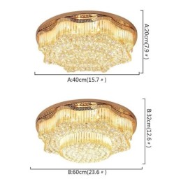 Contemporary Flush Mount Crystal Ceiling Light Luxury Round Lighting