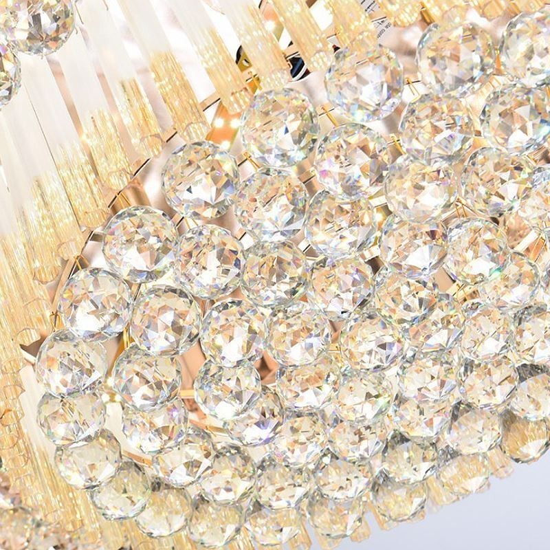 Contemporary Flush Mount Crystal Ceiling Light Luxury Round Lighting