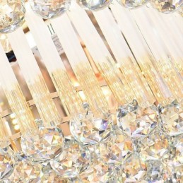Contemporary Flush Mount Crystal Ceiling Light Luxury Round Lighting