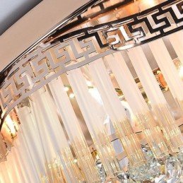 Contemporary Flush Mount Crystal Ceiling Light Luxury Round Lighting
