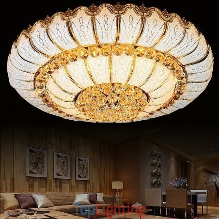 Contemporary Simple Flush Mount Crystal Ceiling Light Round Contemporary Simple Flush Mount Crystal Ceiling Light Round