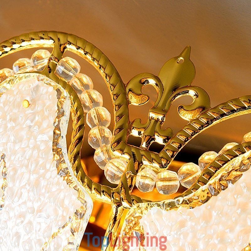Contemporary Simple Flush Mount Crystal Ceiling Light Round