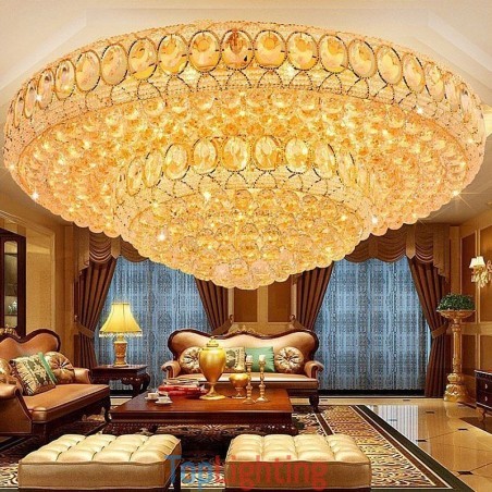 Luxury Crystal Ceiling Light European Round Flush Mounted Lighting Luxury Crystal Ceiling Light European Round Flush Mounted Lighting