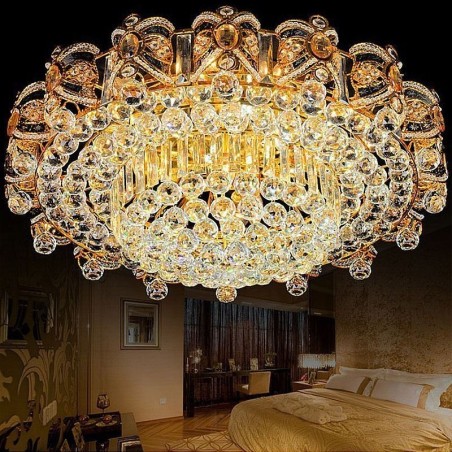 European Flush Mount Crystal Ceiling Light European Flush Mount Crystal Ceiling Light