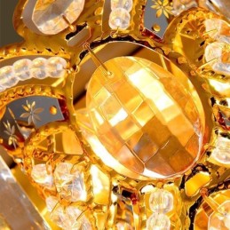 European Flush Mount Crystal Ceiling Light