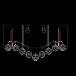 European Flush Mount Crystal Ceiling Light