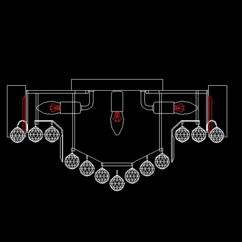 European Flush Mount Crystal Ceiling Light
