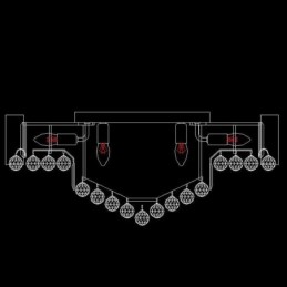 European Flush Mount Crystal Ceiling Light