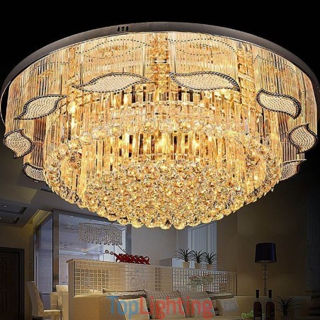 Crystal Ceiling Light Contemporary Simple Round Flush Mount Light Fixture Crystal Ceiling Light Contemporary Simple Round Flush Mount Light Fixture