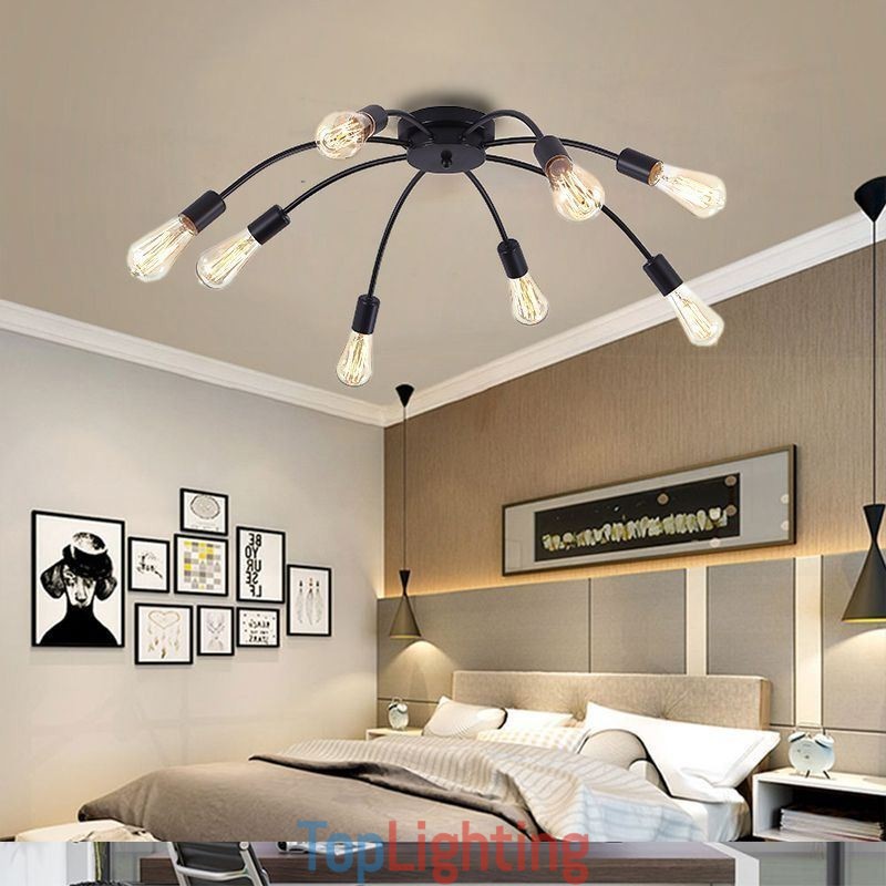 Ceiling Spider Lamp Antique Classic Flush Mount Dining Lamp 8 10 Arms