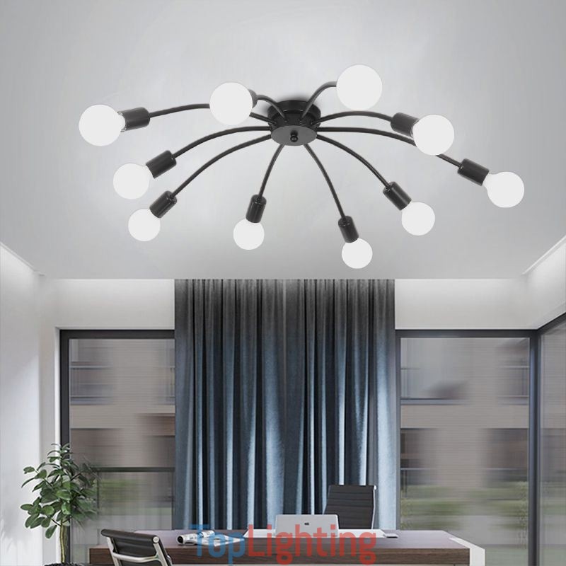 Ceiling Spider Lamp Antique Classic Flush Mount Dining Lamp 8 10 Arms