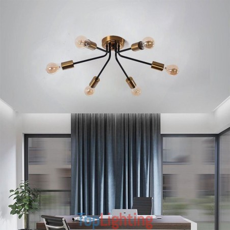 Sputnik Chandelier 6 Light Semi Flush Mount Ceiling Light Fixture Sputnik Chandelier 6 Light Semi Flush Mount Ceiling Light Fixture