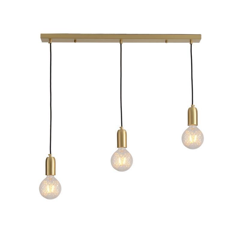 Nordic Brass 3 Pendant Cluster Light Island Creative Minimalist Light Fixture