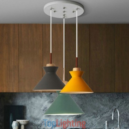 Nordic Macaron Island 3 Light Pendant Lighting Simple Iron Arti Three Lights Nordic Macaron Island 3 Light Pendant Lighting Simple Iron Arti Three Lights