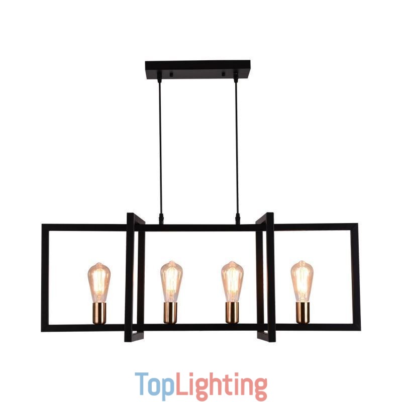 4 Light Pendant Light Industrial Style Lightingway
