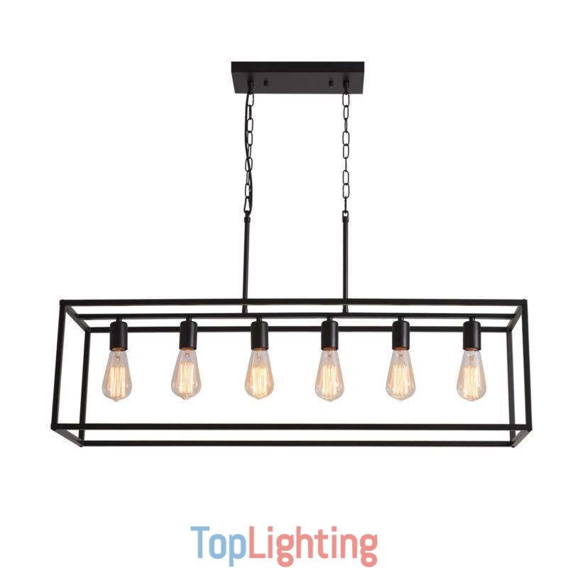 Farmhouse Pendant Lighting Fixture Island Hanging Lights 6 Lights