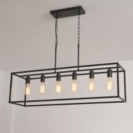 Farmhouse Pendant Lighting Fixture Island Hanging Lights 6 Lights