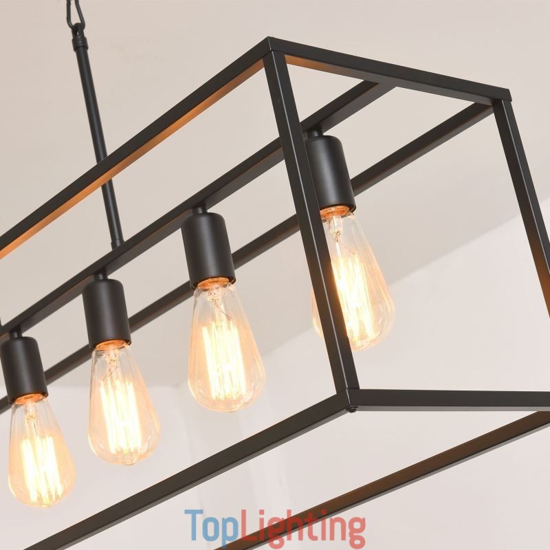 Farmhouse Pendant Lighting Fixture Island Hanging Lights 6 Lights