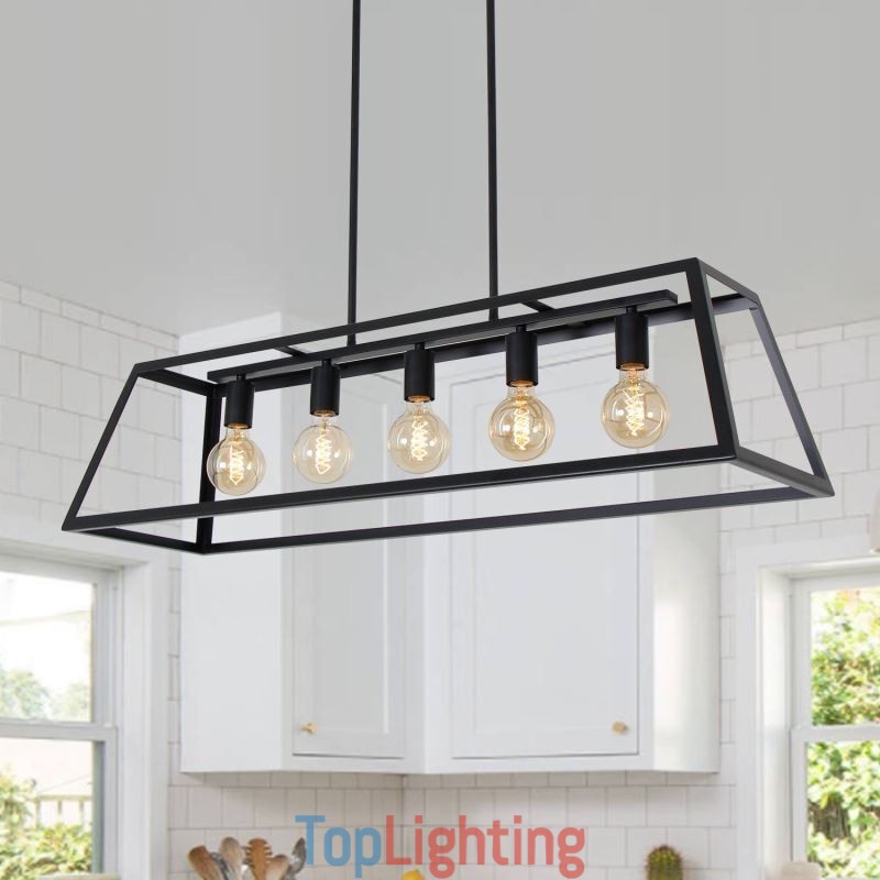 Industrial Metal Pendant Light Trapezoidal Hanging Ceiling Light