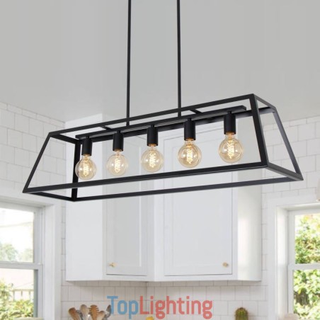 Industrial Metal Pendant Light Trapezoidal Hanging Ceiling Light Industrial Metal Pendant Light Trapezoidal Hanging Ceiling Light
