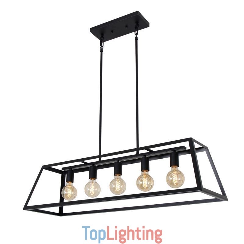 Industrial Metal Pendant Light Trapezoidal Hanging Ceiling Light