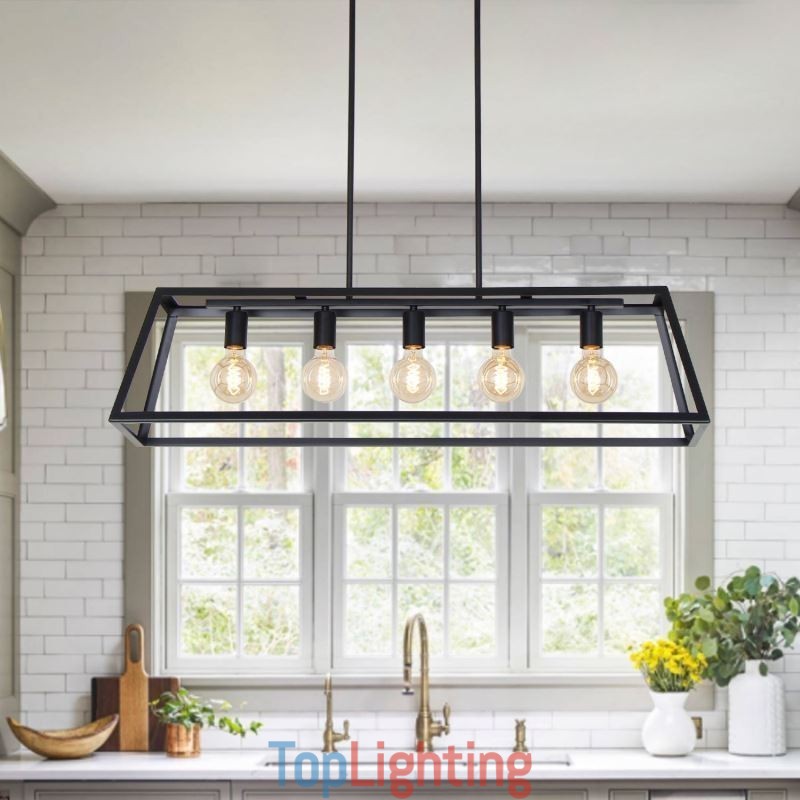 Industrial Metal Pendant Light Trapezoidal Hanging Ceiling Light