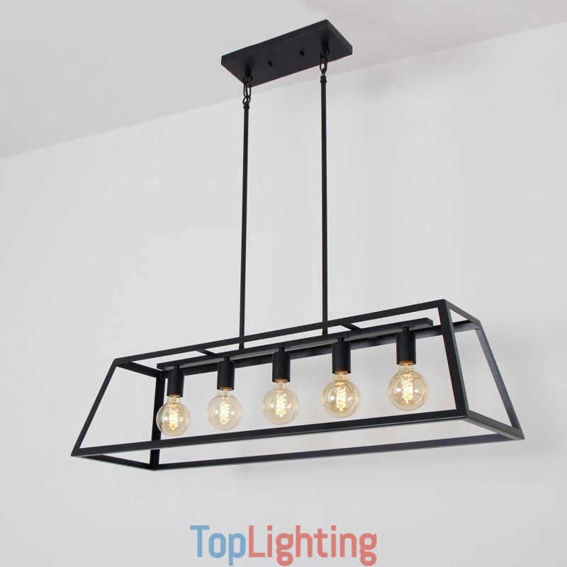 Industrial Metal Pendant Light Trapezoidal Hanging Ceiling Light