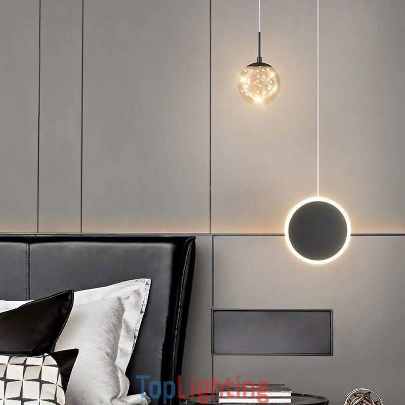 Round Ring Pendant Light Modern Ball Hanging Lamp
