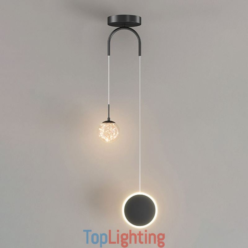 Round Ring Pendant Light Modern Ball Hanging Lamp
