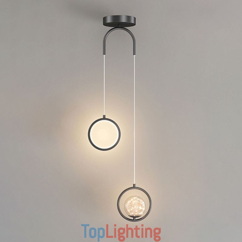 Round Ring Pendant Light Modern Ball Hanging Lamp