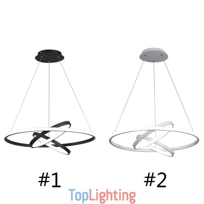 Modern Chandelier Dimmable 3 Ring Pendant Lighting