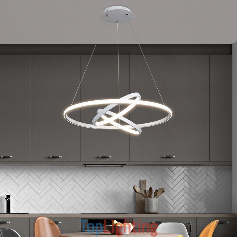 Modern Chandelier Dimmable 3 Ring Pendant Lighting