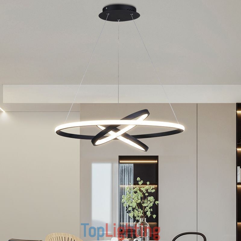Modern Chandelier Dimmable 3 Ring Pendant Lighting