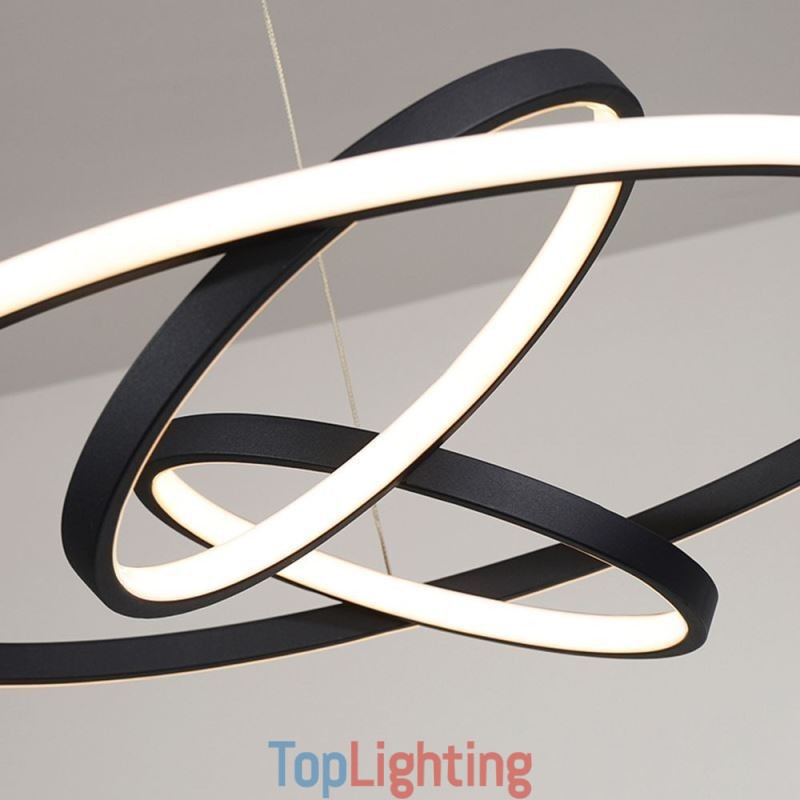 Modern Chandelier Dimmable 3 Ring Pendant Lighting