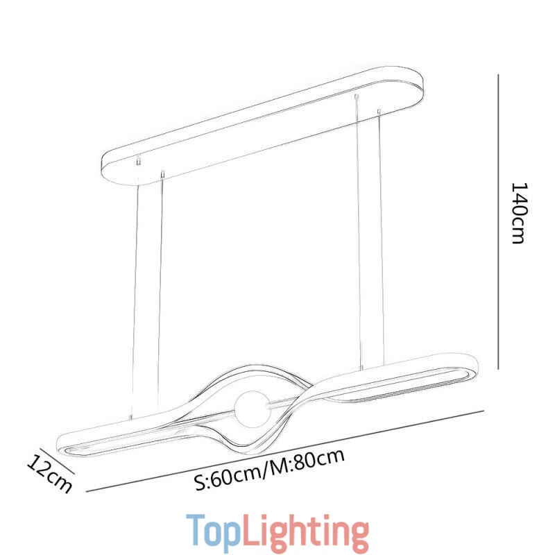 Modern Linear Pendant Light Long Strip Hanging Lamp