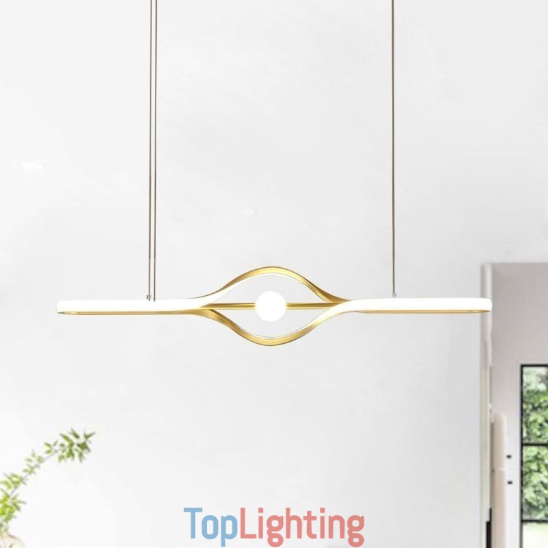 Modern Linear Pendant Light Long Strip Hanging Lamp