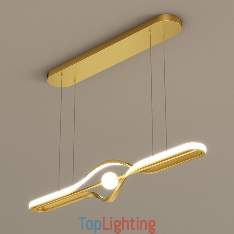 Modern Linear Pendant Light Long Strip Hanging Lamp