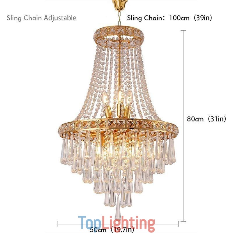 Modern Crystal Chandelier Contemporary Elegant Ceiling Light Fixture Duplex Stair